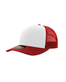 '6 Panel Mid Profile Structured Cotton Blend Trucker'