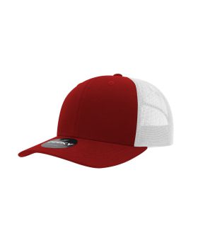 '6 Panel Mid Profile Structured Cotton Blend Trucker'