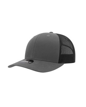 '6 Panel Mid Profile Structured Cotton Blend Trucker'