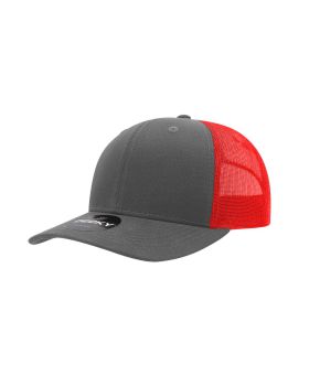 '6 Panel Mid Profile Structured Cotton Blend Trucker'