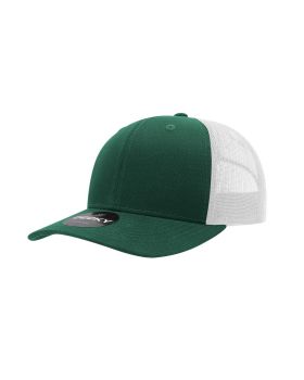 '6 Panel Mid Profile Structured Cotton Blend Trucker'