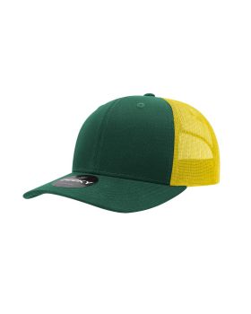 '6 Panel Mid Profile Structured Cotton Blend Trucker'