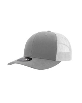 '6 Panel Mid Profile Structured Cotton Blend Trucker'