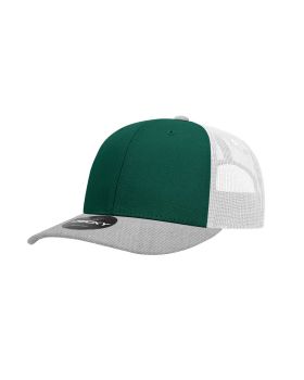 '6 Panel Mid Profile Structured Cotton Blend Trucker'