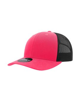 '6 Panel Mid Profile Structured Cotton Blend Trucker'