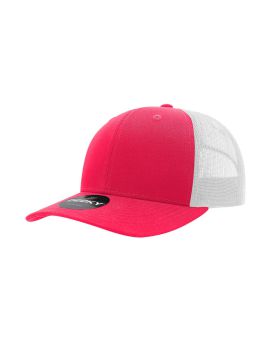 '6 Panel Mid Profile Structured Cotton Blend Trucker'