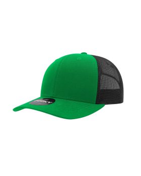 '6 Panel Mid Profile Structured Cotton Blend Trucker'