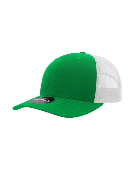 '6 Panel Mid Profile Structured Cotton Blend Trucker'