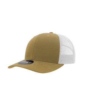 '6 Panel Mid Profile Structured Cotton Blend Trucker'