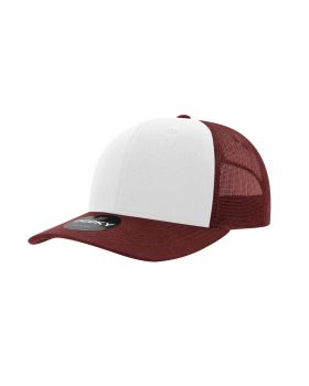 '6 Panel Mid Profile Structured Cotton Blend Trucker'