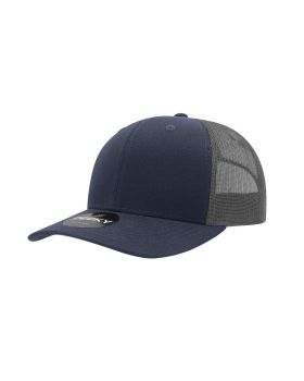 '6 Panel Mid Profile Structured Cotton Blend Trucker'