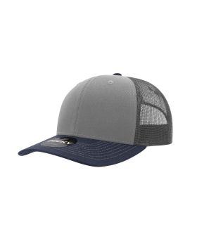 '6 Panel Mid Profile Structured Cotton Blend Trucker'