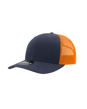 '6 Panel Mid Profile Structured Cotton Blend Trucker'