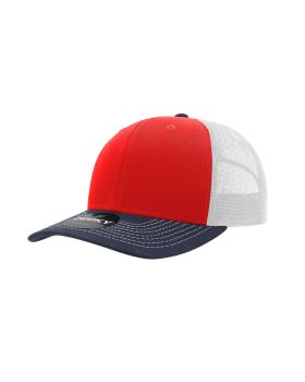 '6 Panel Mid Profile Structured Cotton Blend Trucker'