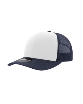 '6 Panel Mid Profile Structured Cotton Blend Trucker'