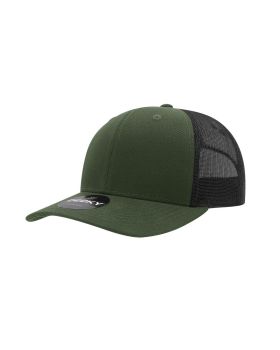 '6 Panel Mid Profile Structured Cotton Blend Trucker'