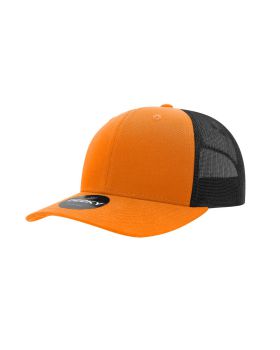 '6 Panel Mid Profile Structured Cotton Blend Trucker'