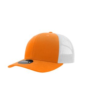 '6 Panel Mid Profile Structured Cotton Blend Trucker'