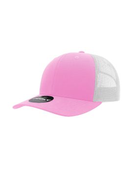 '6 Panel Mid Profile Structured Cotton Blend Trucker'