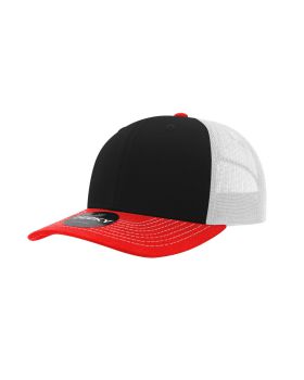 '6 Panel Mid Profile Structured Cotton Blend Trucker'