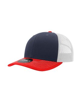 '6 Panel Mid Profile Structured Cotton Blend Trucker'