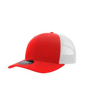 '6 Panel Mid Profile Structured Cotton Blend Trucker'