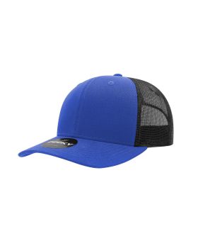'6 Panel Mid Profile Structured Cotton Blend Trucker'