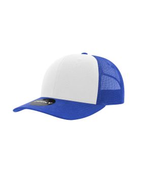 '6 Panel Mid Profile Structured Cotton Blend Trucker'
