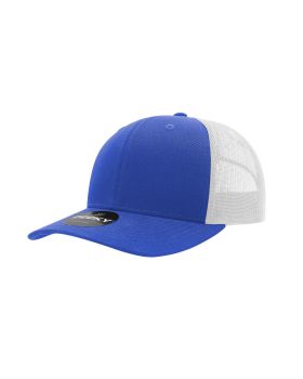 '6 Panel Mid Profile Structured Cotton Blend Trucker'