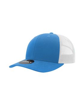 '6 Panel Mid Profile Structured Cotton Blend Trucker'