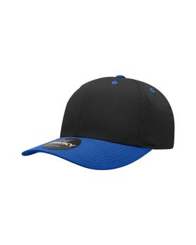 '6 Panel Mid Profile Structured Cotton Blend Cap'