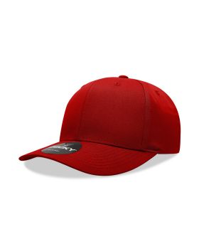 '6 Panel Mid Profile Structured Cotton Blend Cap'