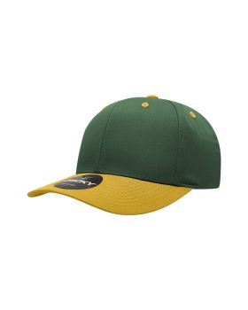 '6 Panel Mid Profile Structured Cotton Blend Cap'