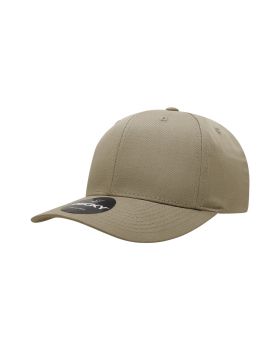 '6 Panel Mid Profile Structured Cotton Blend Cap'