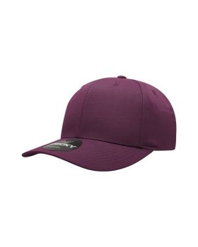 '6 Panel Mid Profile Structured Cotton Blend Cap'