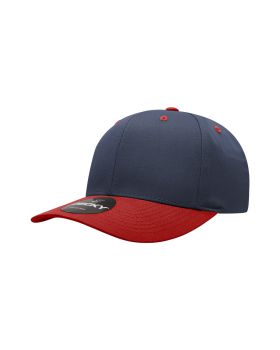 '6 Panel Mid Profile Structured Cotton Blend Cap'