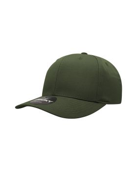 '6 Panel Mid Profile Structured Cotton Blend Cap'