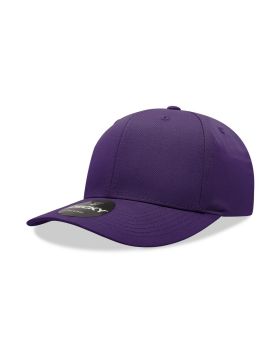 '6 Panel Mid Profile Structured Cotton Blend Cap'