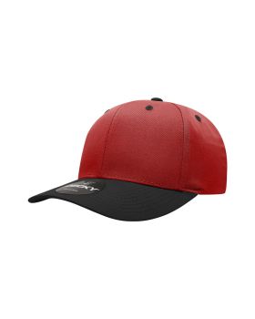 '6 Panel Mid Profile Structured Cotton Blend Cap'