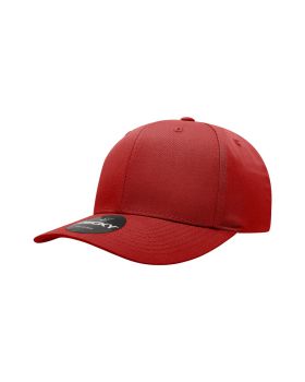 '6 Panel Mid Profile Structured Cotton Blend Cap'