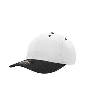 '6 Panel Mid Profile Structured Cotton Blend Cap'