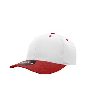 '6 Panel Mid Profile Structured Cotton Blend Cap'