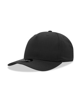 '5 Panel Mid Profile Structured Cotton Blend Cap'