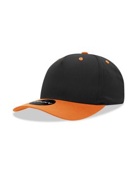 '5 Panel Mid Profile Structured Cotton Blend Cap'