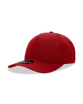 '5 Panel Mid Profile Structured Cotton Blend Cap'