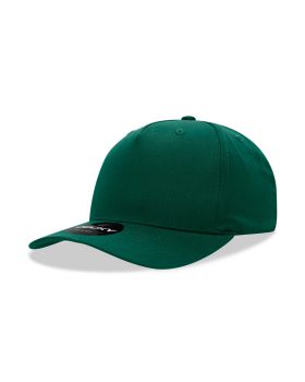 '5 Panel Mid Profile Structured Cotton Blend Cap'