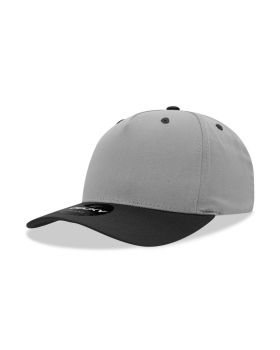 '5 Panel Mid Profile Structured Cotton Blend Cap'
