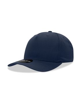 '5 Panel Mid Profile Structured Cotton Blend Cap'