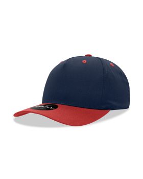 '5 Panel Mid Profile Structured Cotton Blend Cap'