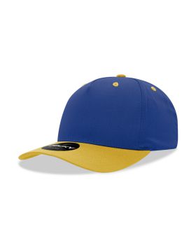 '5 Panel Mid Profile Structured Cotton Blend Cap'